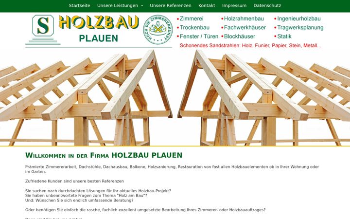 Screenshot of holzbau-plauen.de