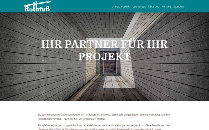 Screenshot of holzbau-rothfuss.de