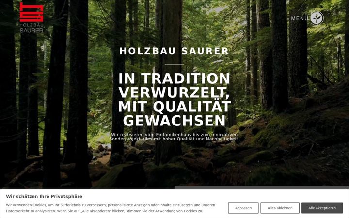Screenshot of holzbau-saurer.at