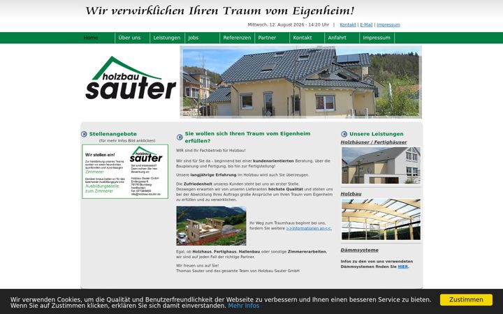 Screenshot of holzbau-sauter.de