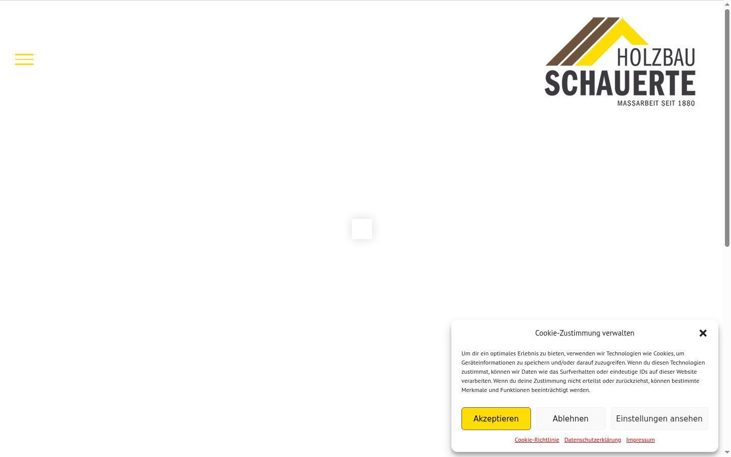Skærmbillede af samtykkebanneret, som det blev vist før nogen interaktion
