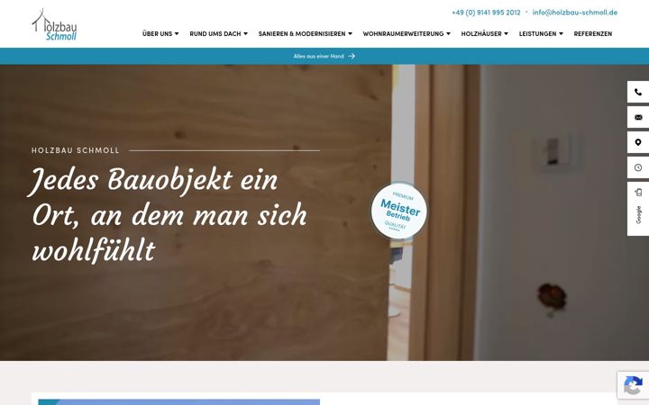 Screenshot of holzbau-schmoll.de