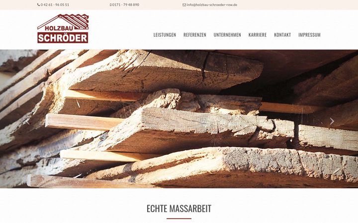 Screenshot of holzbau-schroeder-row.de