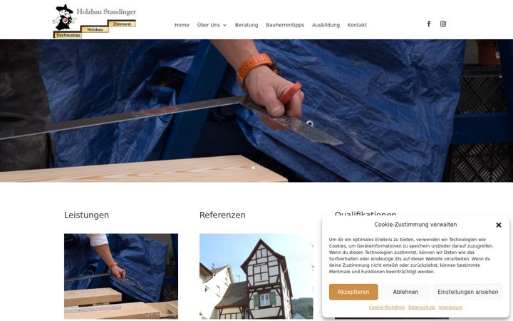 Screenshot of holzbau-staudinger.de