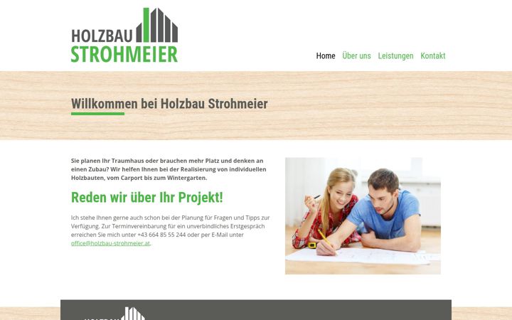 Screenshot of holzbau-strohmeier.at