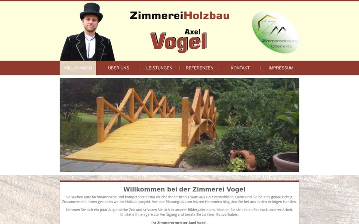 Screenshot of holzbau-vogel.com