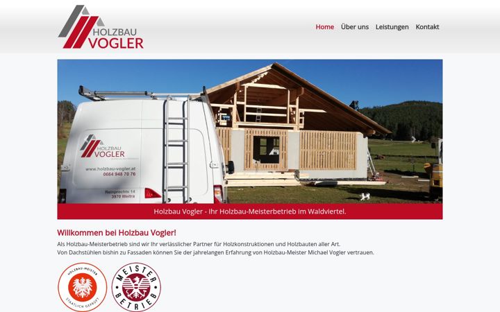 Screenshot of holzbau-vogler.at
