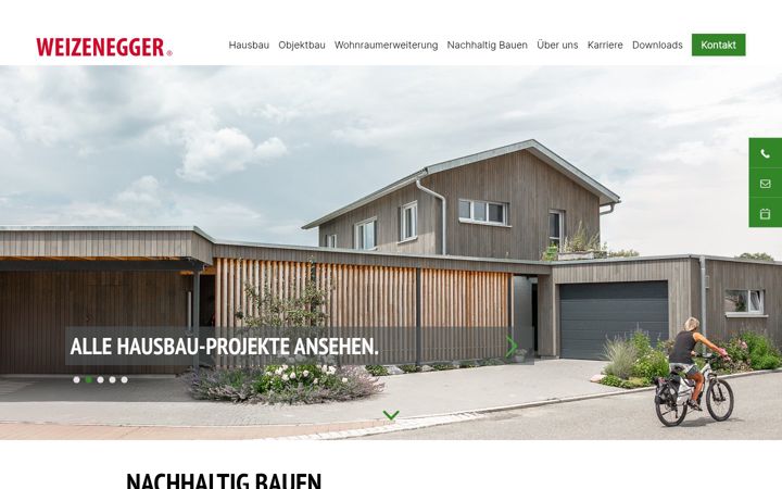 Screenshot of holzbau-weizenegger.de