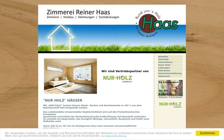 Screenshot of holzbau-zimmerei-haas.de
