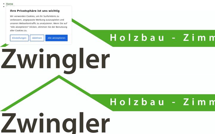 Screenshot of holzbau-zwingler.com