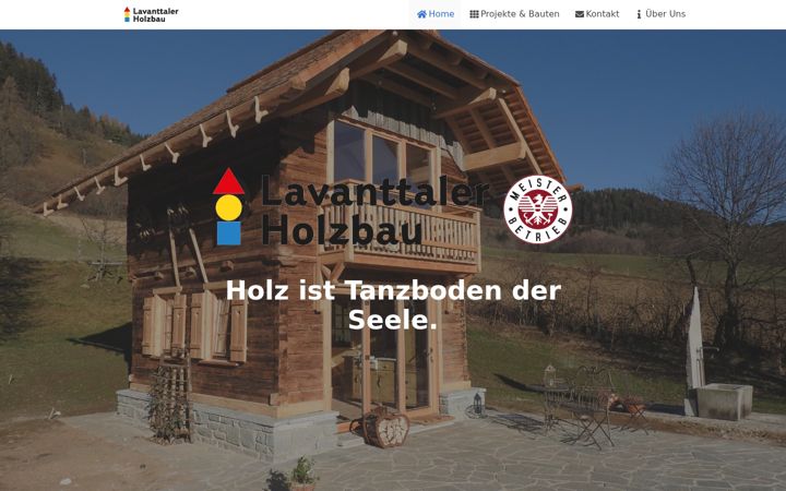 Screenshot of holzbau.co.at