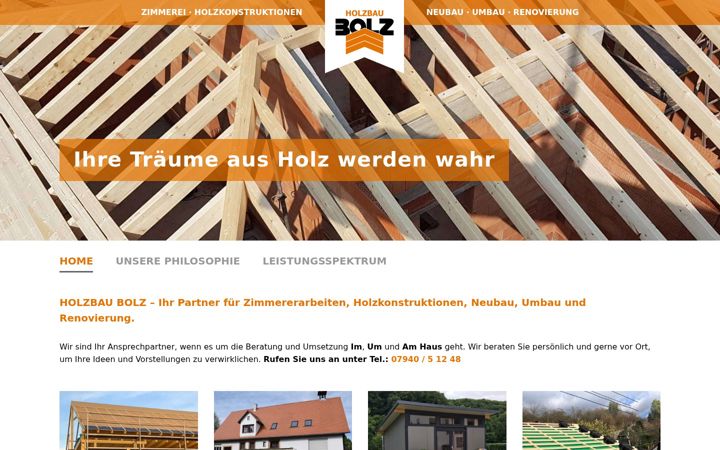 Screenshot of holzbaubolz.de