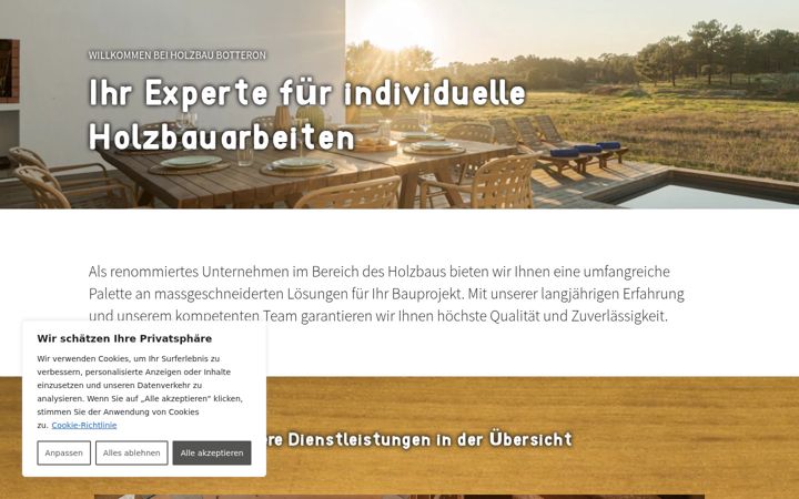 Screenshot of holzbaubotteron.ch