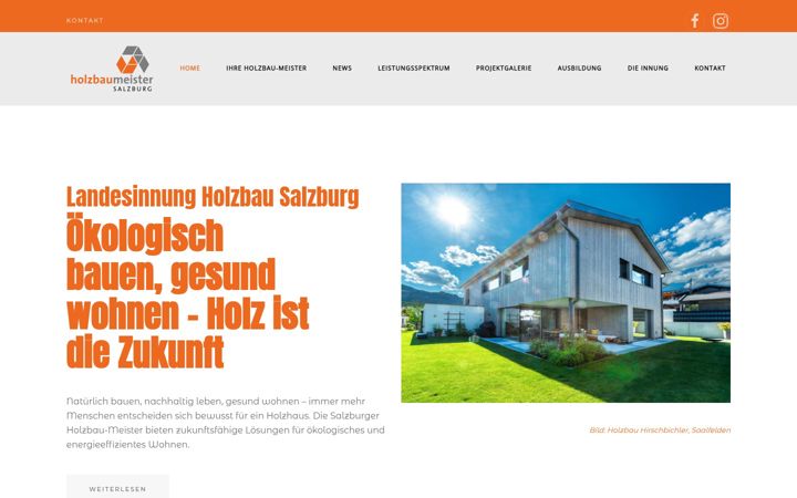 Screenshot of holzbaumeister-salzburg.at