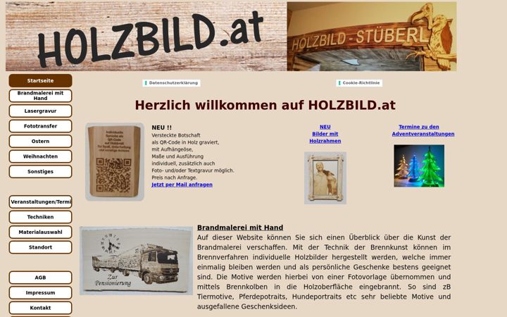 Screenshot of holzbild.at