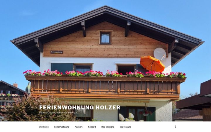 Screenshot of holzer-fewo.de