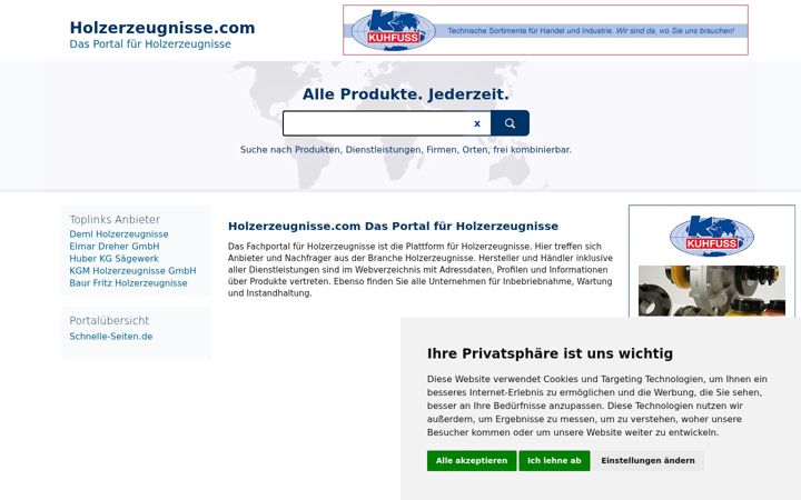 Screenshot of holzerzeugnisse.com