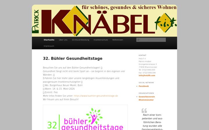 Screenshot of holzfit.com
