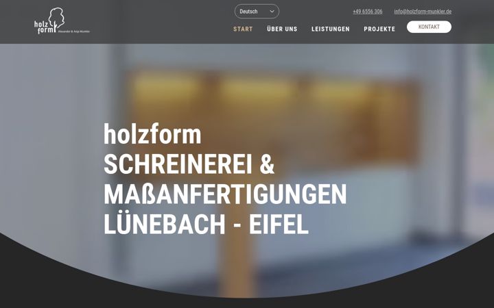 Screenshot of holzform-munkler.eu