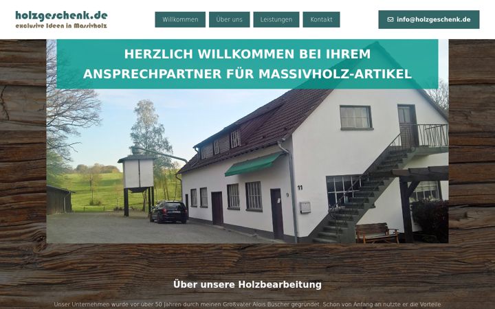 Screenshot of holzgeschenk.de