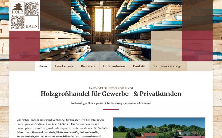 Screenshot of holzhandel-hahn.de