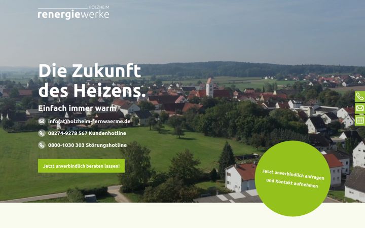Screenshot of holzheim-fernwaerme.de