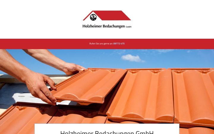 Screenshot of holzheimer-bedachungen.de