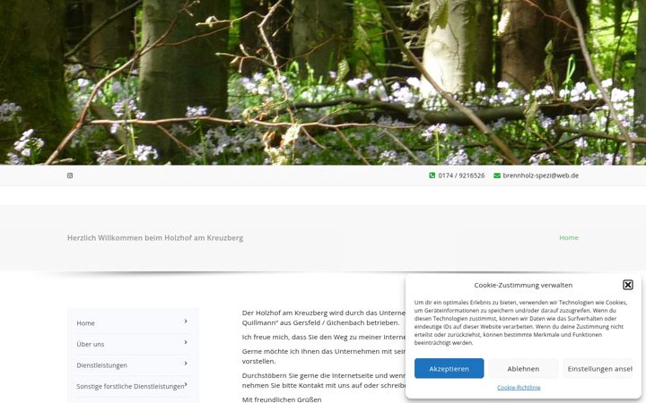 Screenshot of holzhof-am-kreuzberg.de