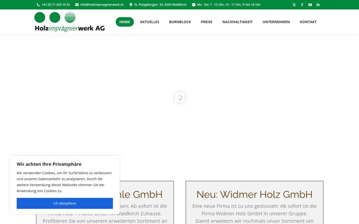 Screenshot of holzimpraegnierwerk.ch