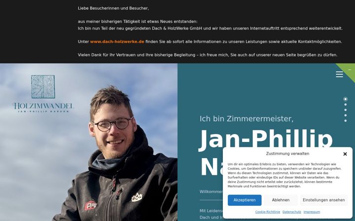 Screenshot of holzimwandel.de