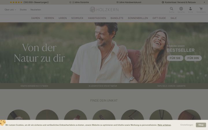 Snimka zaslona za holzkern.com