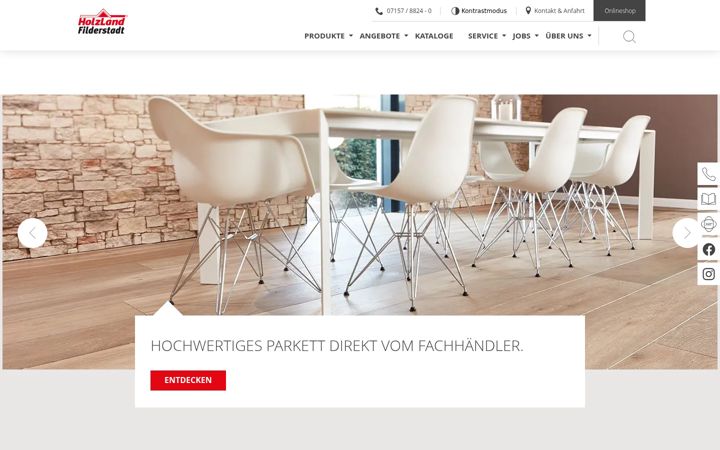Screenshot of holzland-filderstadt.de