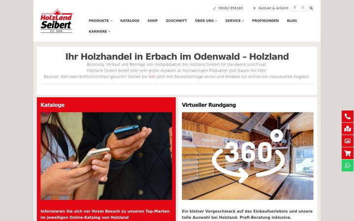 Screenshot of holzland-seibert.de