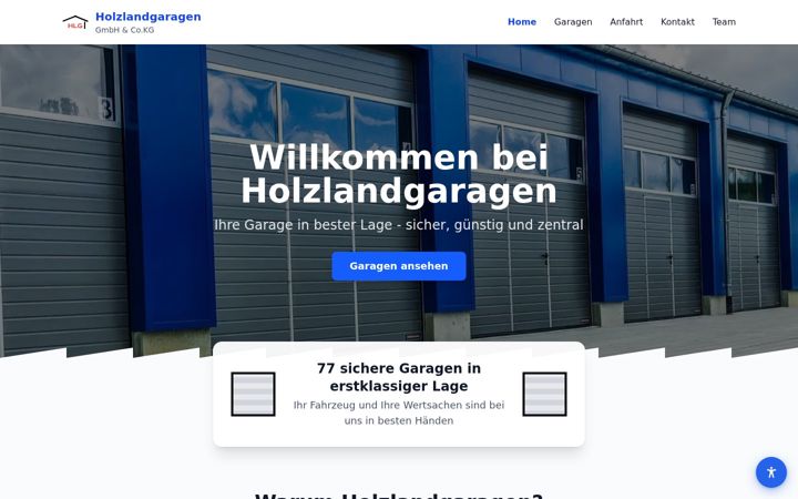 Screenshot of holzlandgaragen.de