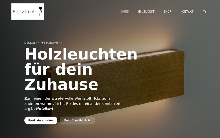 Screenshot of holzlicht.eu