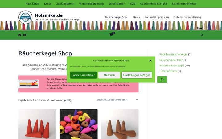 Screenshot of holzmike.de