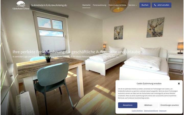 Screenshot of holzminden-ferienwohnung.de