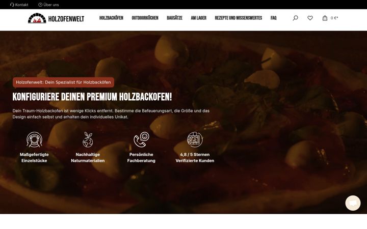 Screenshot of holzofenwelt.de