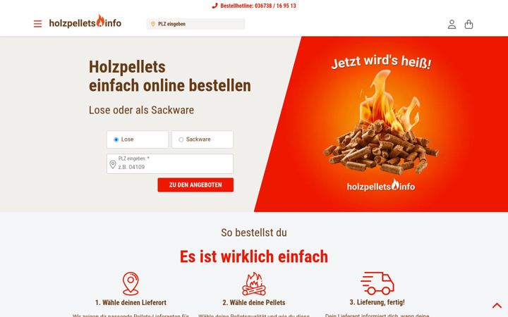Screenshot of holzpellets.info