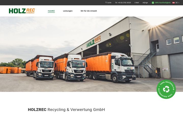 Screenshot of holzrec.at