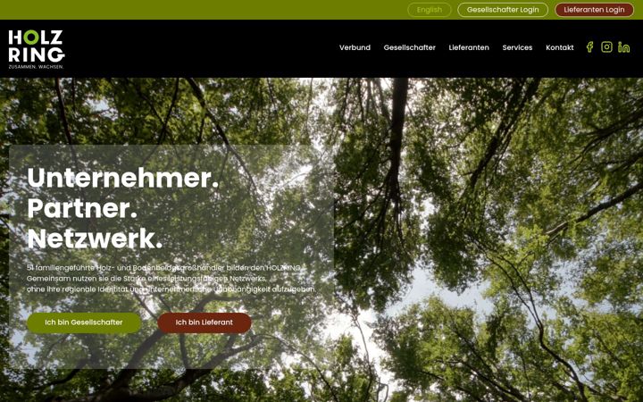 Screenshot of holzring.de
