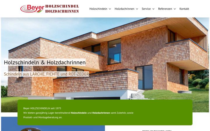Screenshot of holzschindel.at