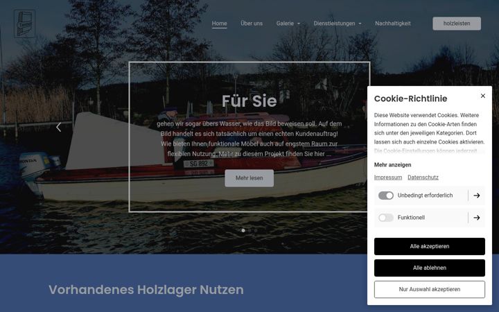 Screenshot of holzschreinerei.ch