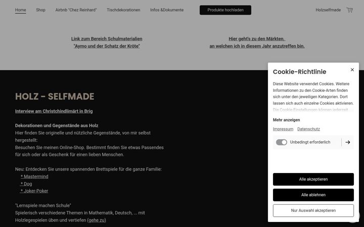 Screenshot of holzselfmade.com