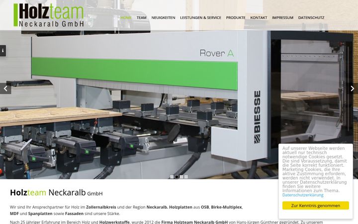 Screenshot of holzteam-neckaralb-gmbh.de