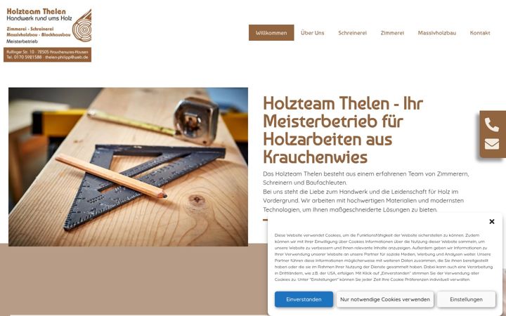 Screenshot of holzteam-thelen.de