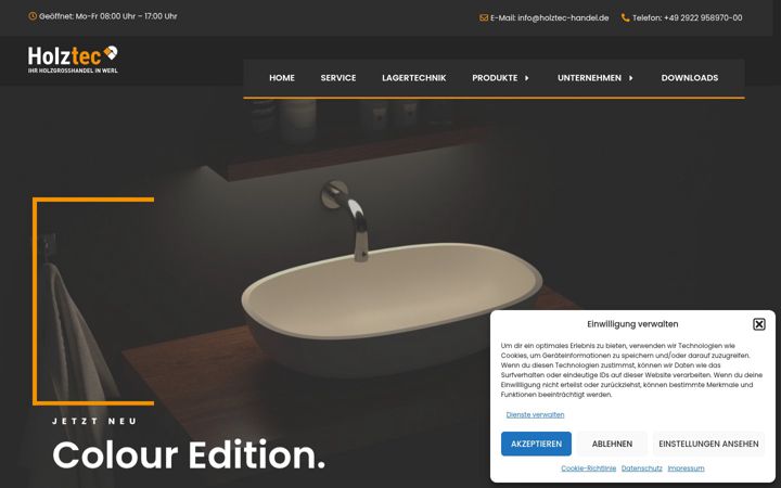 Screenshot of holztec-handel.de