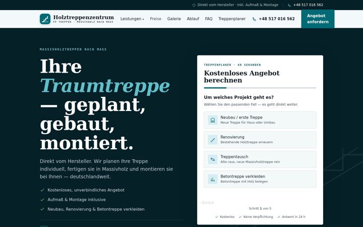 Screenshot of holztreppenzentrum.de