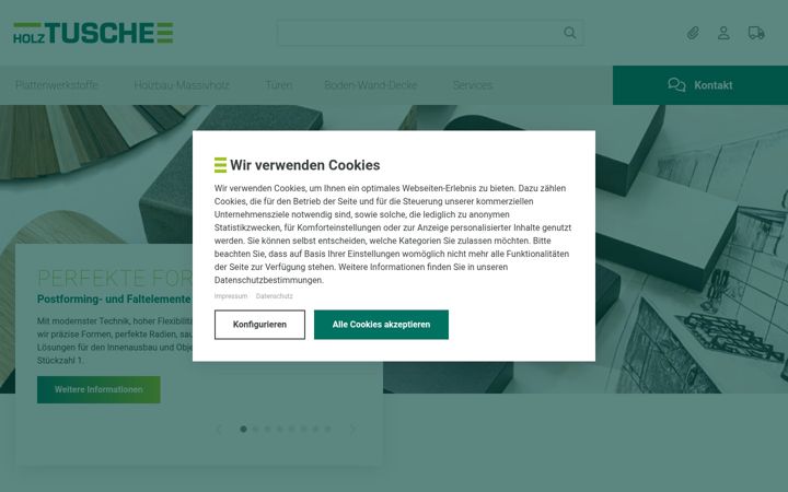 Screenshot of holztusche.de