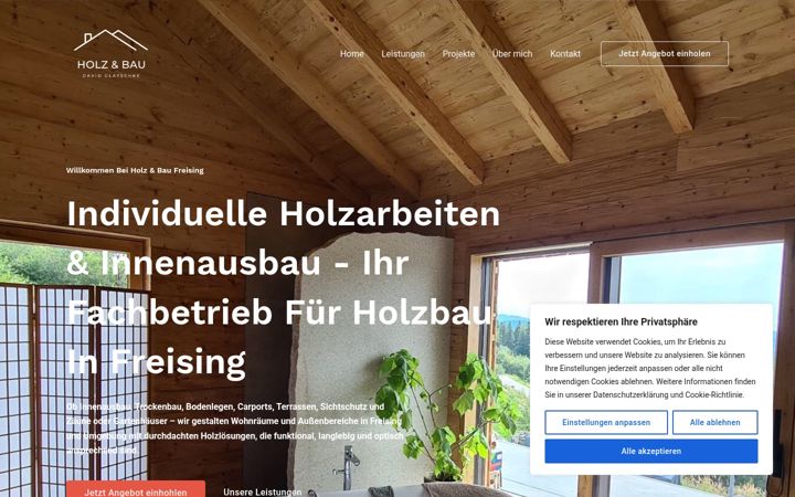 Screenshot of holzundbau-freising.com